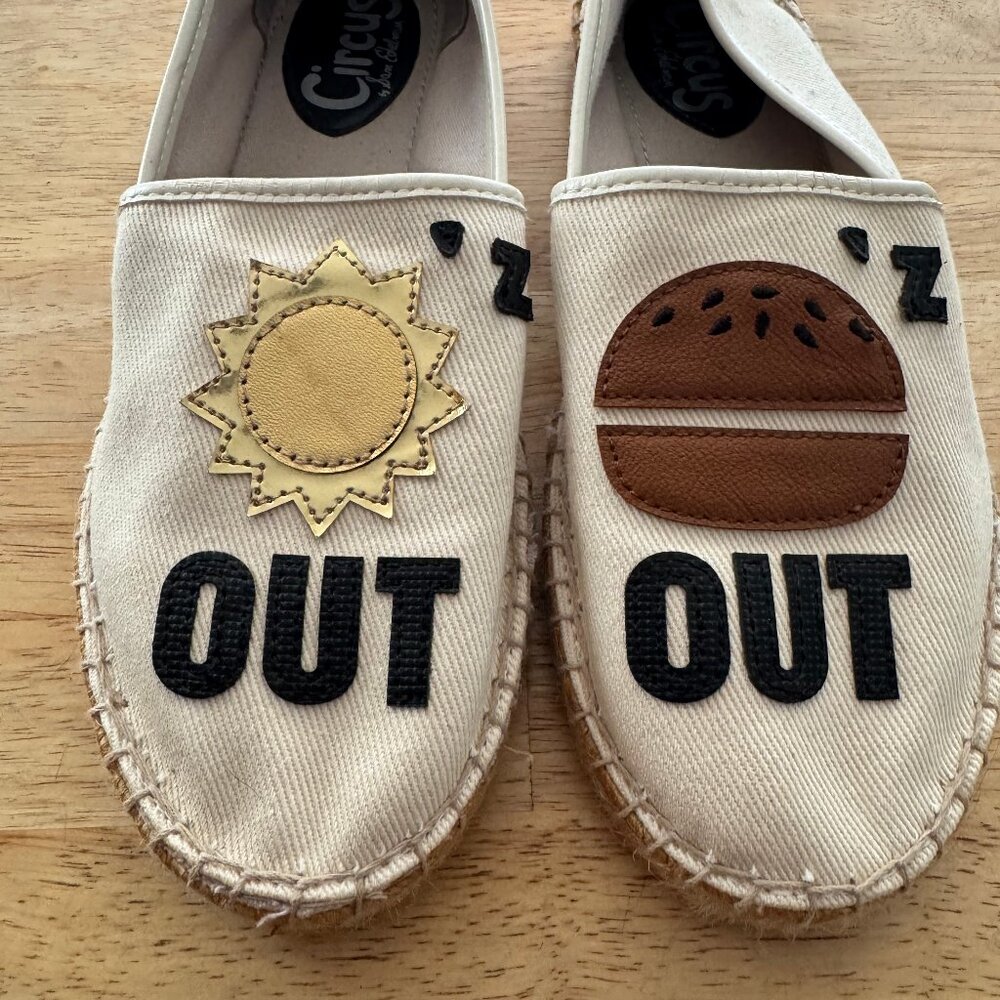 CIRCUS BY SAM EDELMAN Suns Out Buns Out The Leni Espandrilles Loafers Size 8 NEW